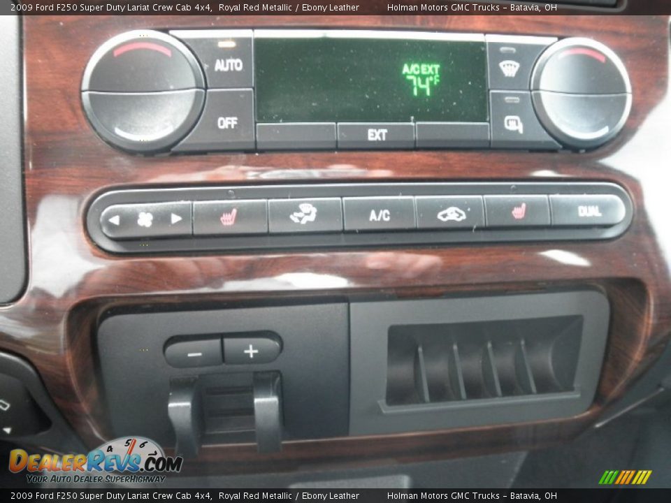 2009 Ford F250 Super Duty Lariat Crew Cab 4x4 Royal Red Metallic / Ebony Leather Photo #12