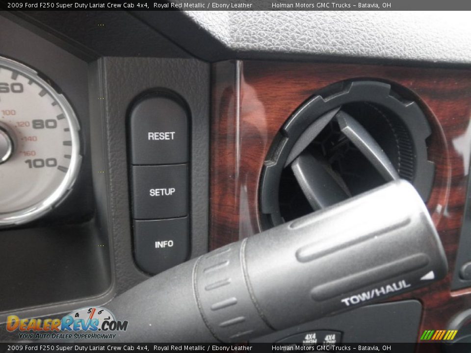 2009 Ford F250 Super Duty Lariat Crew Cab 4x4 Royal Red Metallic / Ebony Leather Photo #16