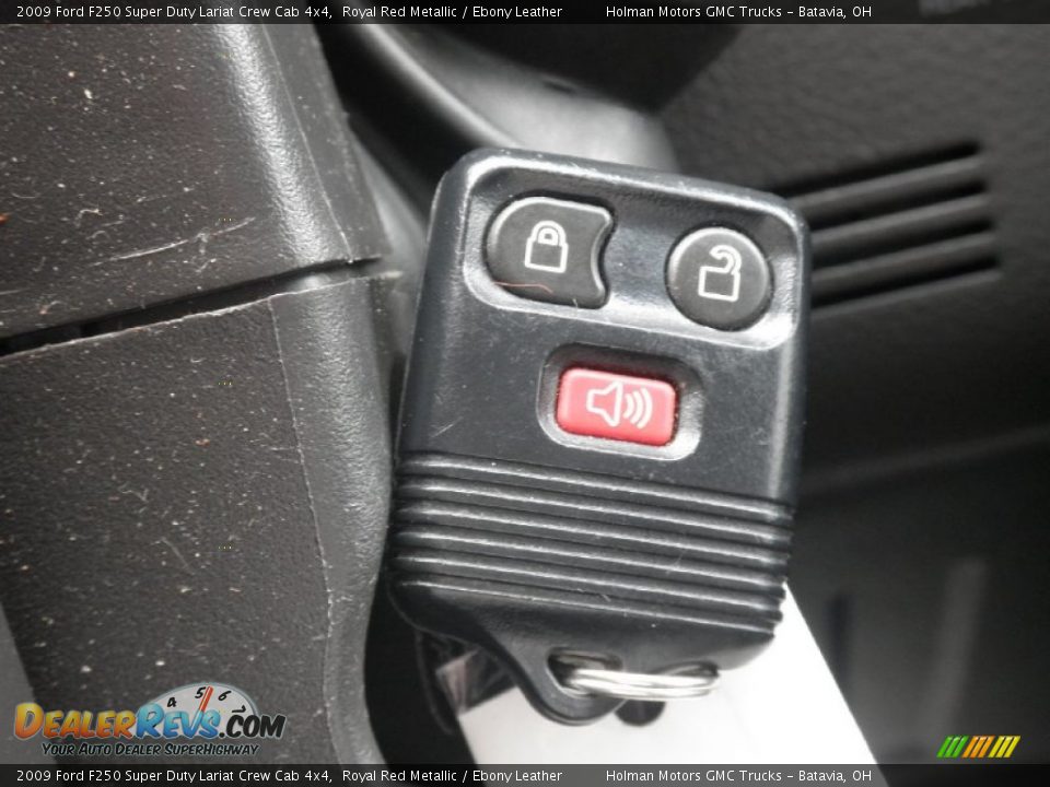 2009 Ford F250 Super Duty Lariat Crew Cab 4x4 Royal Red Metallic / Ebony Leather Photo #18