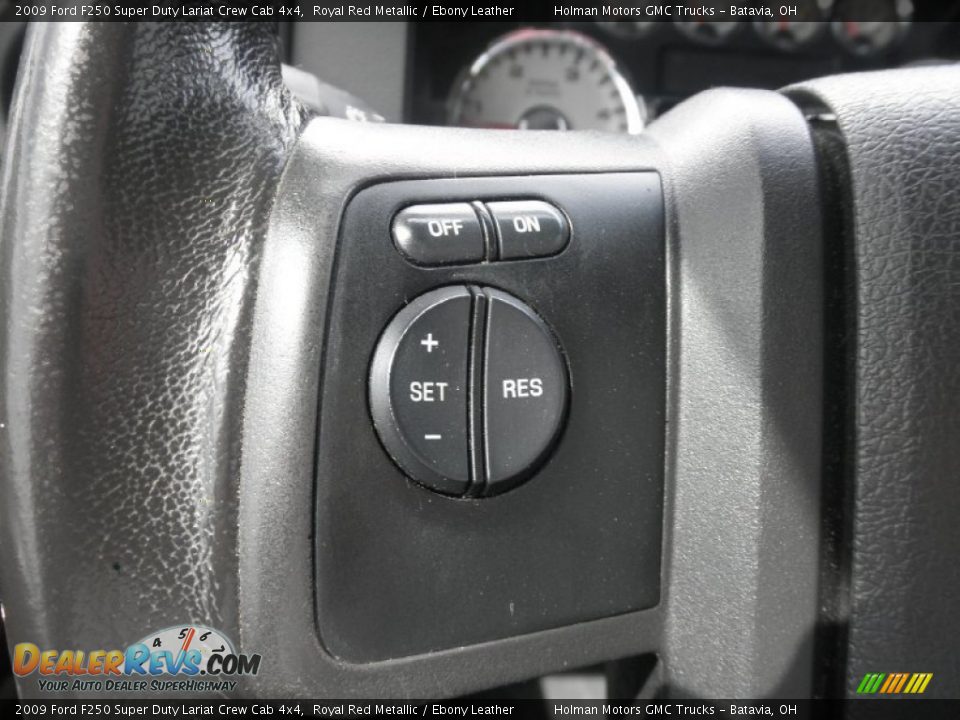 2009 Ford F250 Super Duty Lariat Crew Cab 4x4 Royal Red Metallic / Ebony Leather Photo #20