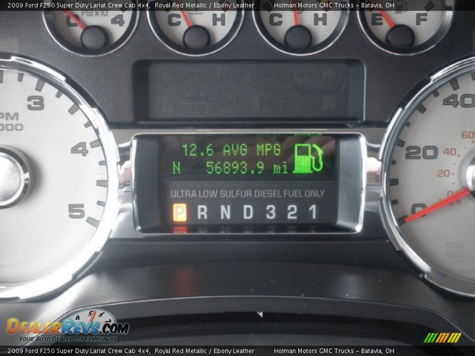 2009 Ford F250 Super Duty Lariat Crew Cab 4x4 Royal Red Metallic / Ebony Leather Photo #22