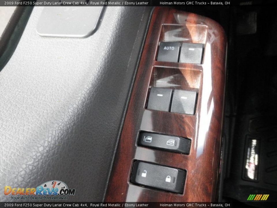 2009 Ford F250 Super Duty Lariat Crew Cab 4x4 Royal Red Metallic / Ebony Leather Photo #23