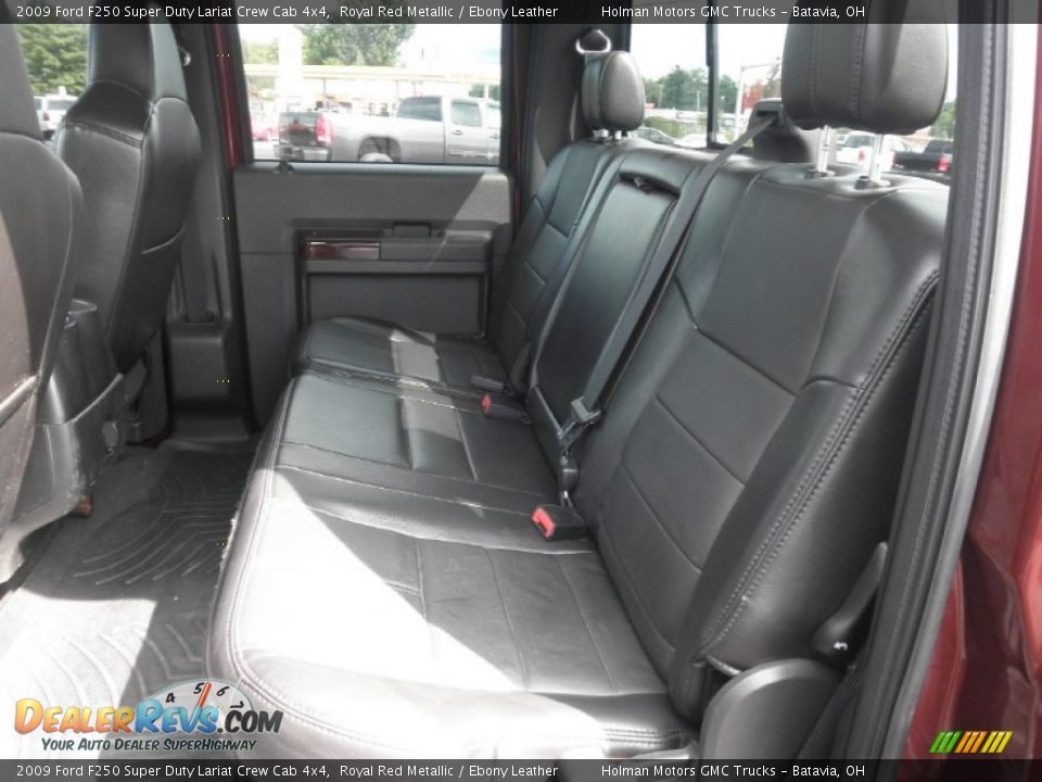 2009 Ford F250 Super Duty Lariat Crew Cab 4x4 Royal Red Metallic / Ebony Leather Photo #26