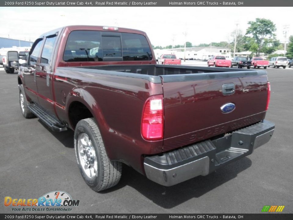 2009 Ford F250 Super Duty Lariat Crew Cab 4x4 Royal Red Metallic / Ebony Leather Photo #28