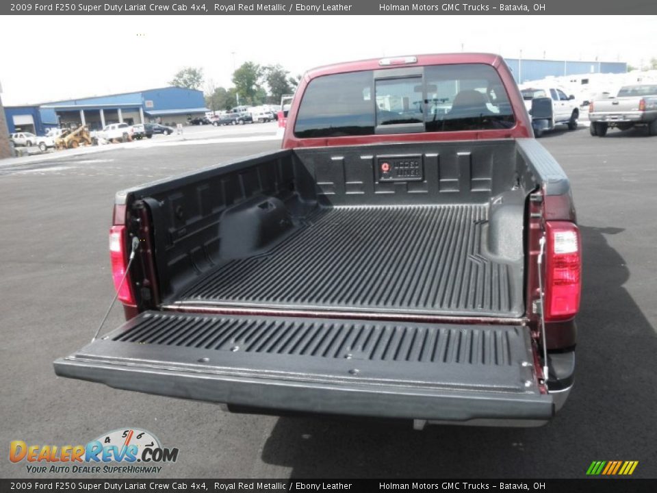2009 Ford F250 Super Duty Lariat Crew Cab 4x4 Royal Red Metallic / Ebony Leather Photo #29