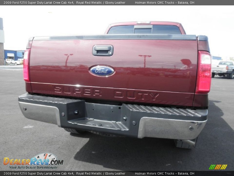 2009 Ford F250 Super Duty Lariat Crew Cab 4x4 Royal Red Metallic / Ebony Leather Photo #30