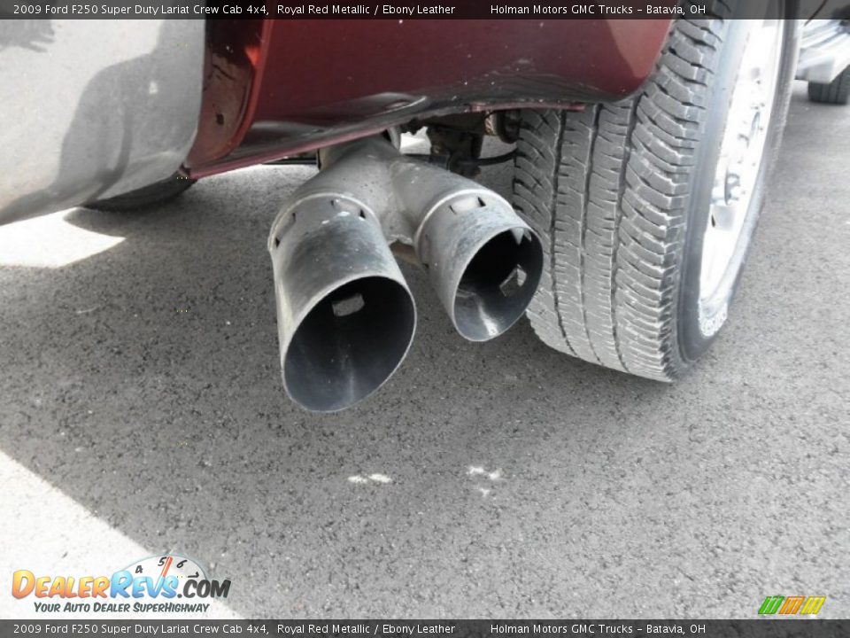 2009 Ford F250 Super Duty Lariat Crew Cab 4x4 Royal Red Metallic / Ebony Leather Photo #31