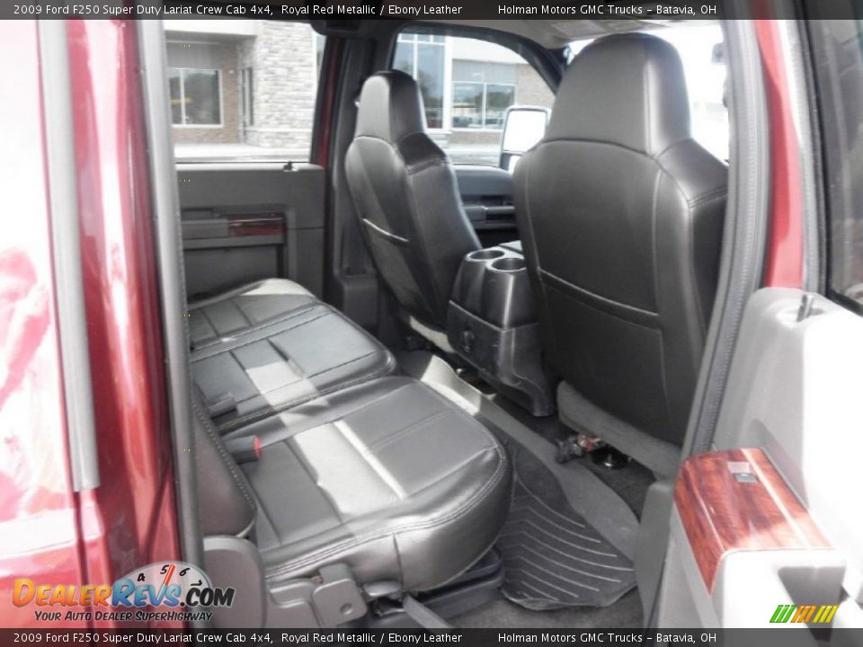 2009 Ford F250 Super Duty Lariat Crew Cab 4x4 Royal Red Metallic / Ebony Leather Photo #32