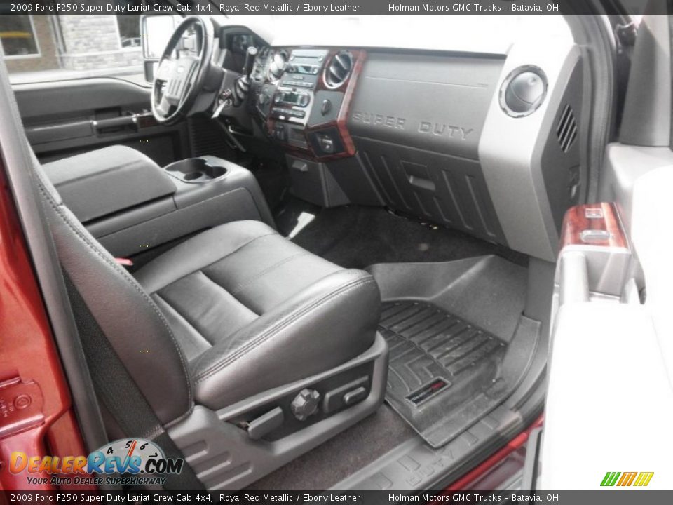 2009 Ford F250 Super Duty Lariat Crew Cab 4x4 Royal Red Metallic / Ebony Leather Photo #33