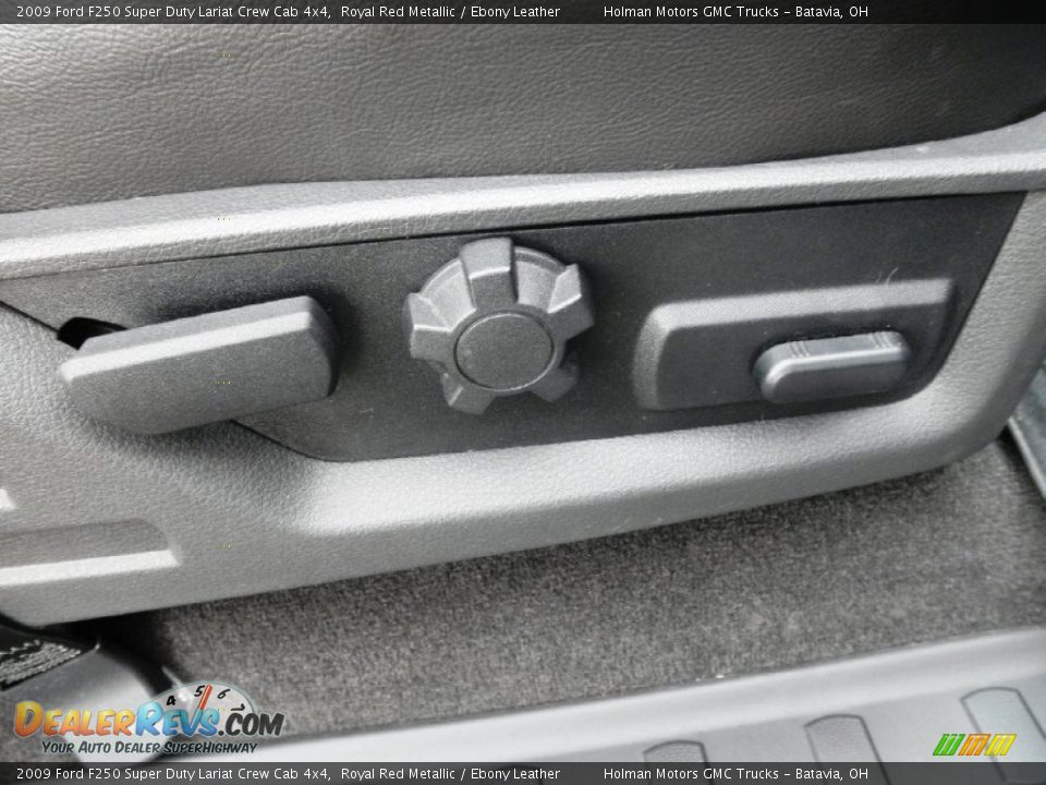 2009 Ford F250 Super Duty Lariat Crew Cab 4x4 Royal Red Metallic / Ebony Leather Photo #34