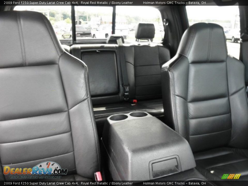 2009 Ford F250 Super Duty Lariat Crew Cab 4x4 Royal Red Metallic / Ebony Leather Photo #35