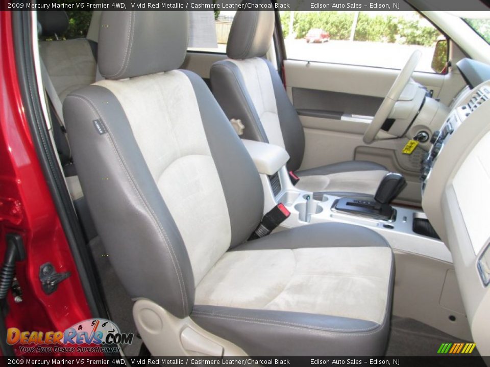 2009 Mercury Mariner V6 Premier 4WD Vivid Red Metallic / Cashmere Leather/Charcoal Black Photo #14