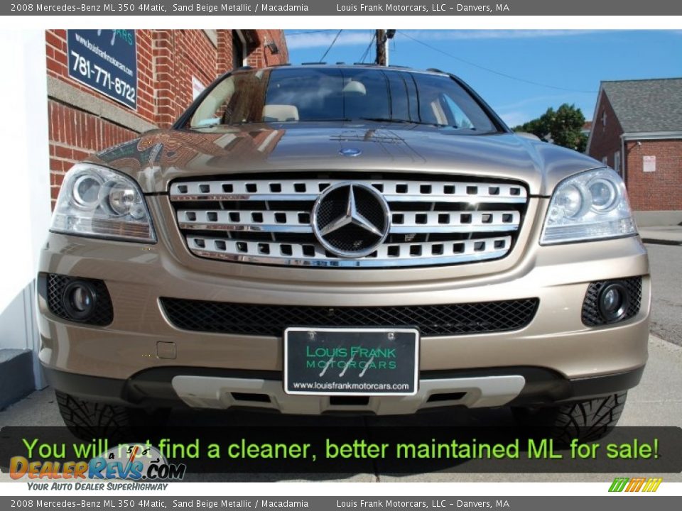 2008 Mercedes-Benz ML 350 4Matic Sand Beige Metallic / Macadamia Photo #18