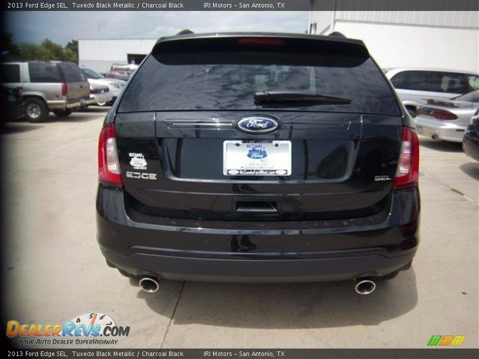 2013 Ford Edge SEL Tuxedo Black Metallic / Charcoal Black Photo #4
