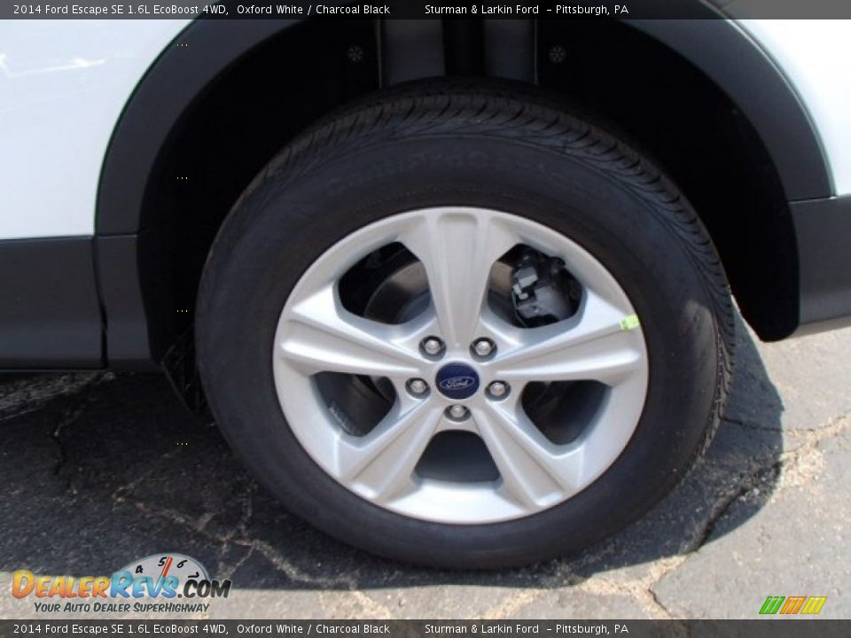 2014 Ford Escape SE 1.6L EcoBoost 4WD Oxford White / Charcoal Black Photo #7