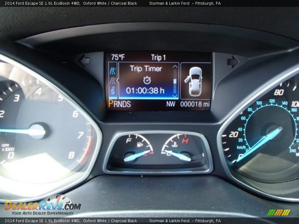 2014 Ford Escape SE 1.6L EcoBoost 4WD Oxford White / Charcoal Black Photo #14