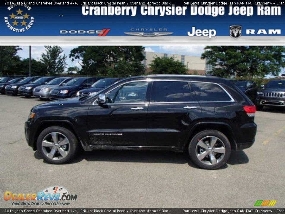 2014 Jeep Grand Cherokee Overland 4x4 Brilliant Black Crystal Pearl / Overland Morocco Black Photo #1