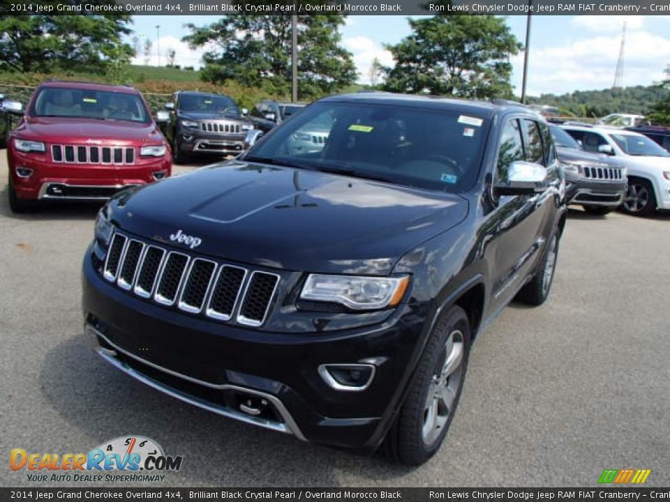 2014 Jeep Grand Cherokee Overland 4x4 Brilliant Black Crystal Pearl / Overland Morocco Black Photo #2
