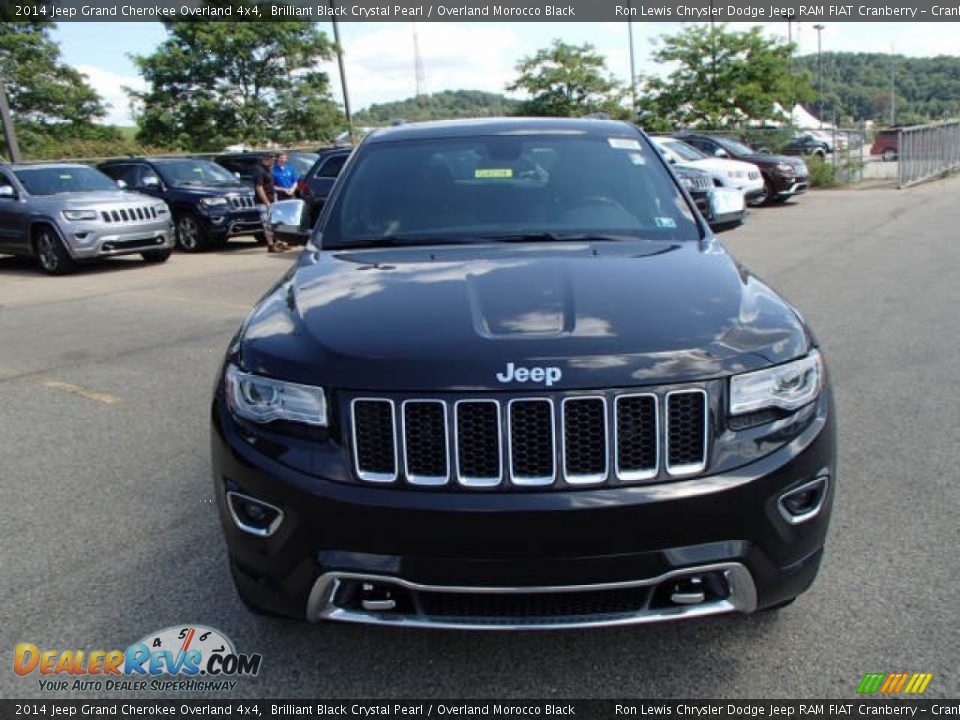 2014 Jeep Grand Cherokee Overland 4x4 Brilliant Black Crystal Pearl / Overland Morocco Black Photo #3