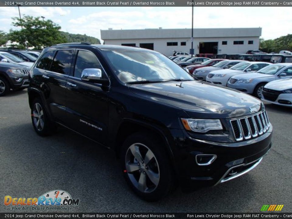 2014 Jeep Grand Cherokee Overland 4x4 Brilliant Black Crystal Pearl / Overland Morocco Black Photo #4