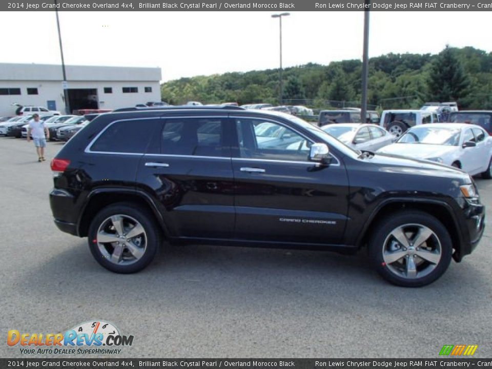 2014 Jeep Grand Cherokee Overland 4x4 Brilliant Black Crystal Pearl / Overland Morocco Black Photo #5