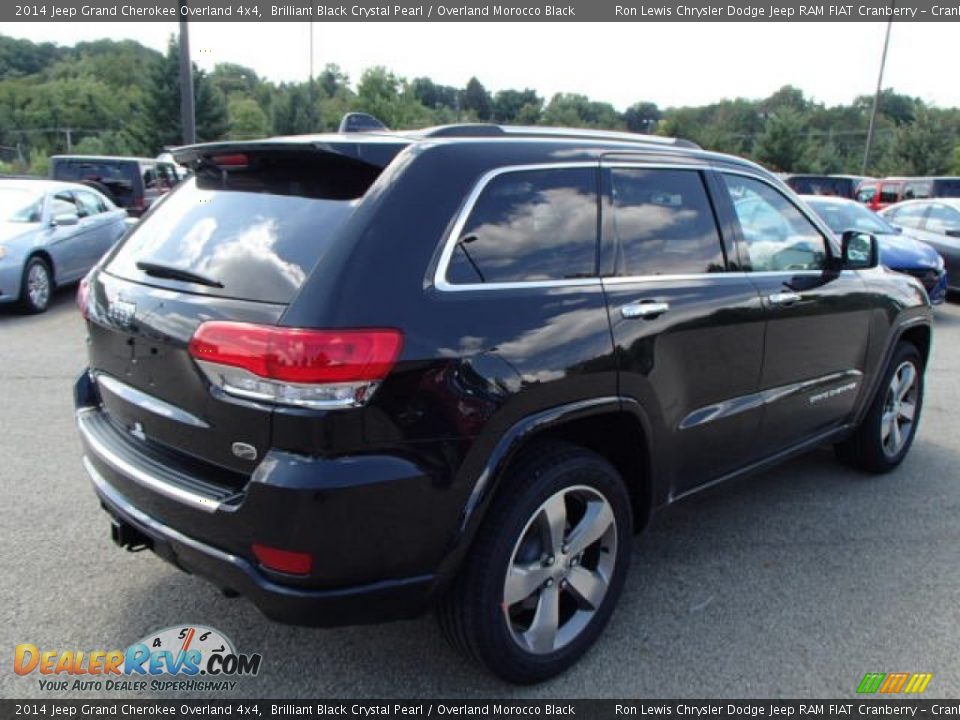 2014 Jeep Grand Cherokee Overland 4x4 Brilliant Black Crystal Pearl / Overland Morocco Black Photo #6