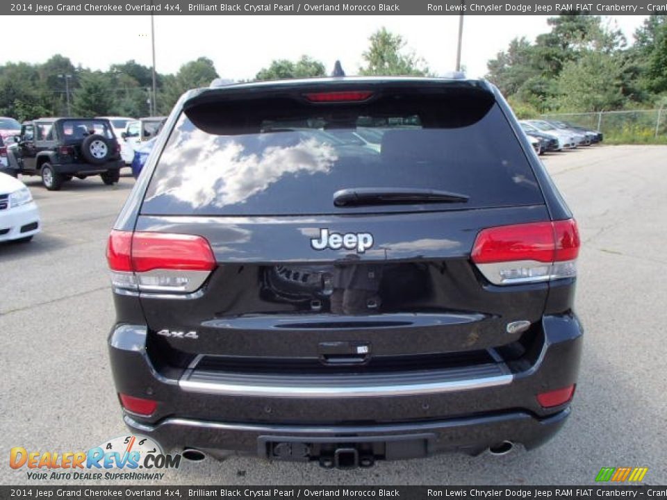 2014 Jeep Grand Cherokee Overland 4x4 Brilliant Black Crystal Pearl / Overland Morocco Black Photo #7