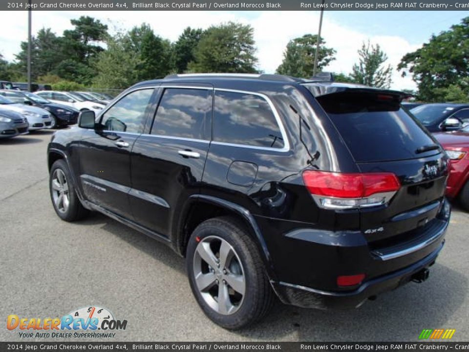 2014 Jeep Grand Cherokee Overland 4x4 Brilliant Black Crystal Pearl / Overland Morocco Black Photo #8
