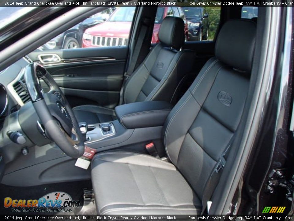2014 Jeep Grand Cherokee Overland 4x4 Brilliant Black Crystal Pearl / Overland Morocco Black Photo #10