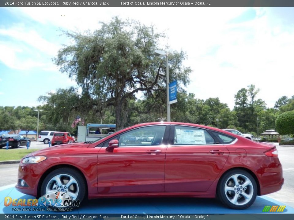 Ruby Red 2014 Ford Fusion SE EcoBoost Photo #2