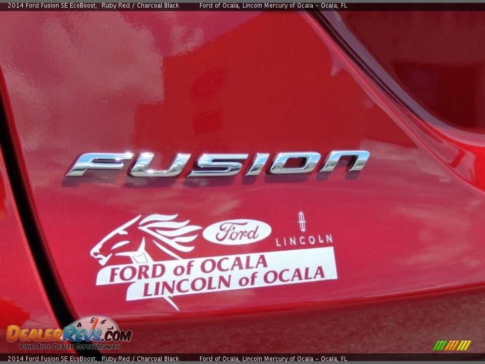 2014 Ford Fusion SE EcoBoost Ruby Red / Charcoal Black Photo #4