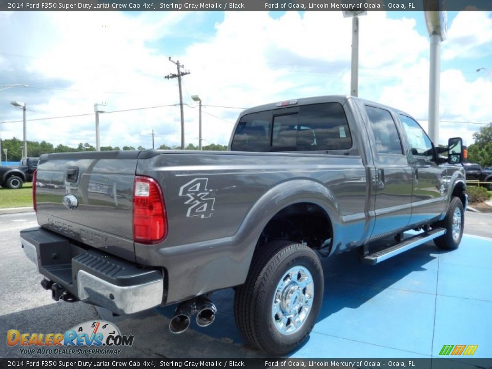 2014 Ford F350 Super Duty Lariat Crew Cab 4x4 Sterling Gray Metallic / Black Photo #3