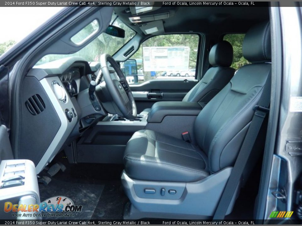 Black Interior - 2014 Ford F350 Super Duty Lariat Crew Cab 4x4 Photo #6