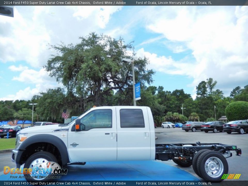 Oxford White 2014 Ford F450 Super Duty Lariat Crew Cab 4x4 Chassis Photo #2