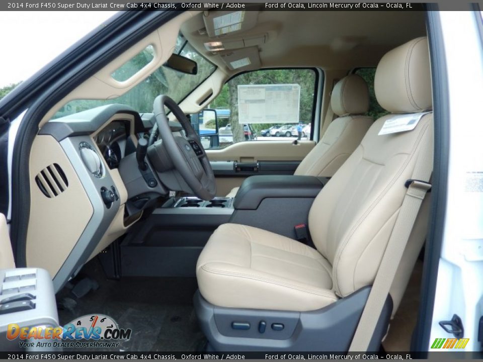 Adobe Interior - 2014 Ford F450 Super Duty Lariat Crew Cab 4x4 Chassis Photo #6