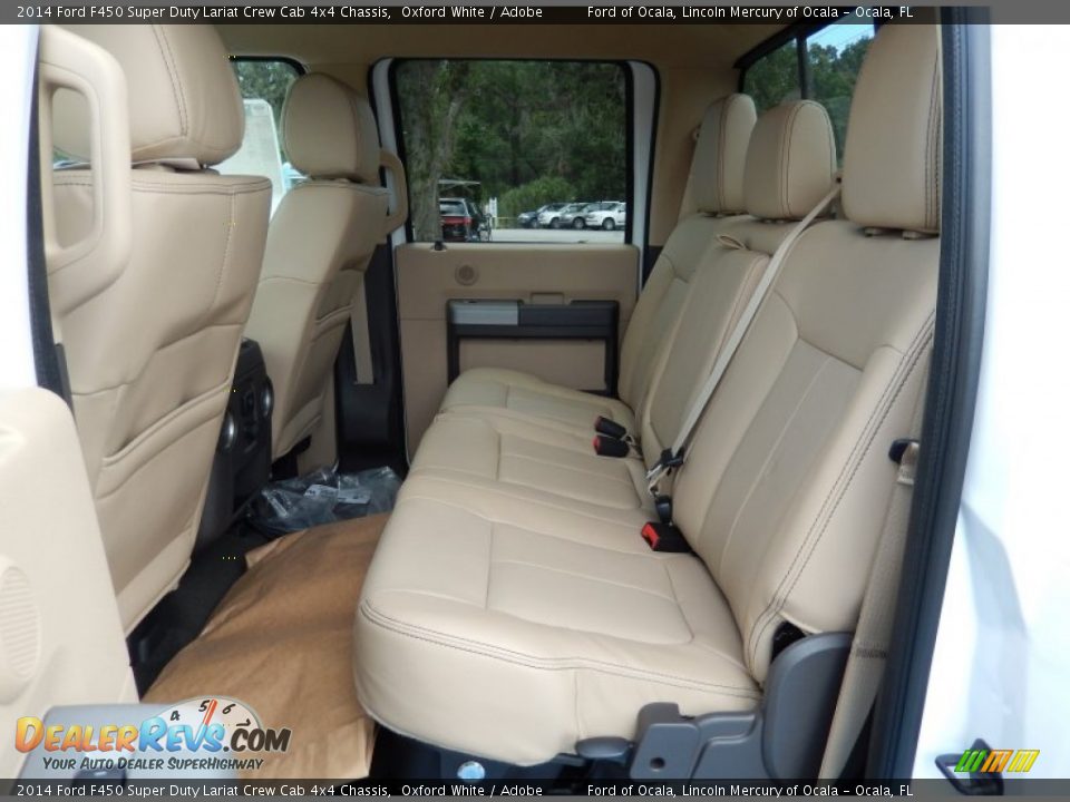 Rear Seat of 2014 Ford F450 Super Duty Lariat Crew Cab 4x4 Chassis Photo #7