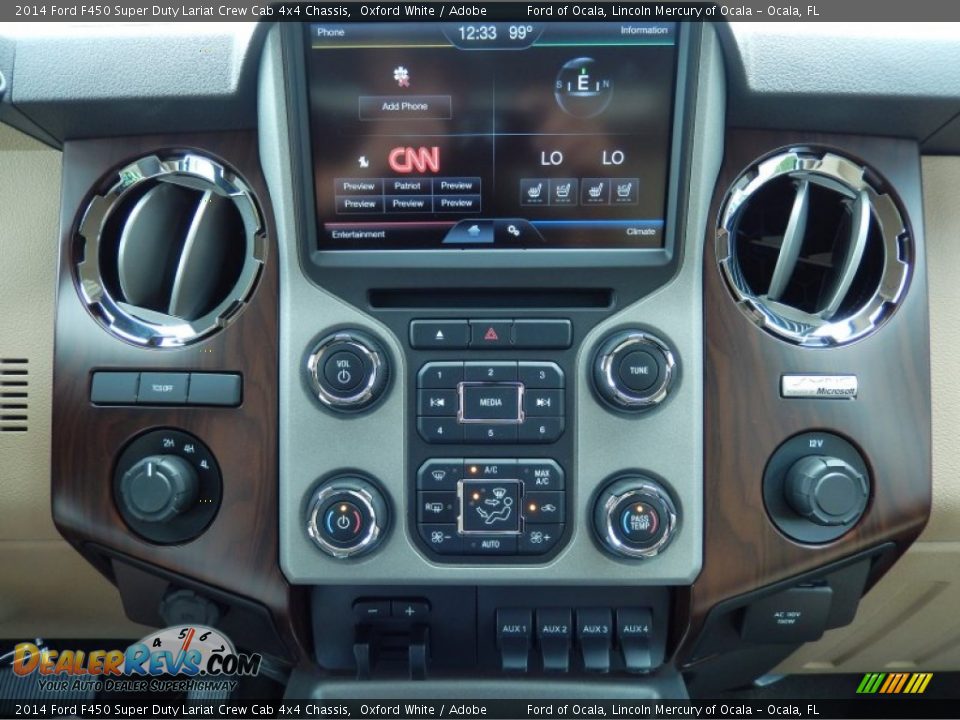 Controls of 2014 Ford F450 Super Duty Lariat Crew Cab 4x4 Chassis Photo #10