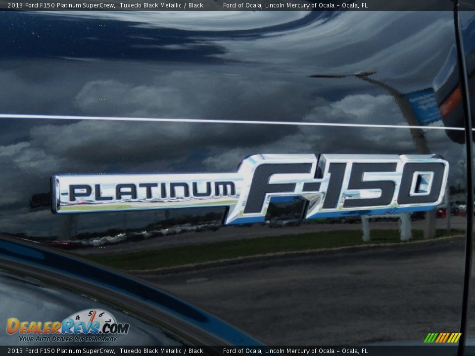 2013 Ford F150 Platinum SuperCrew Tuxedo Black Metallic / Black Photo #5