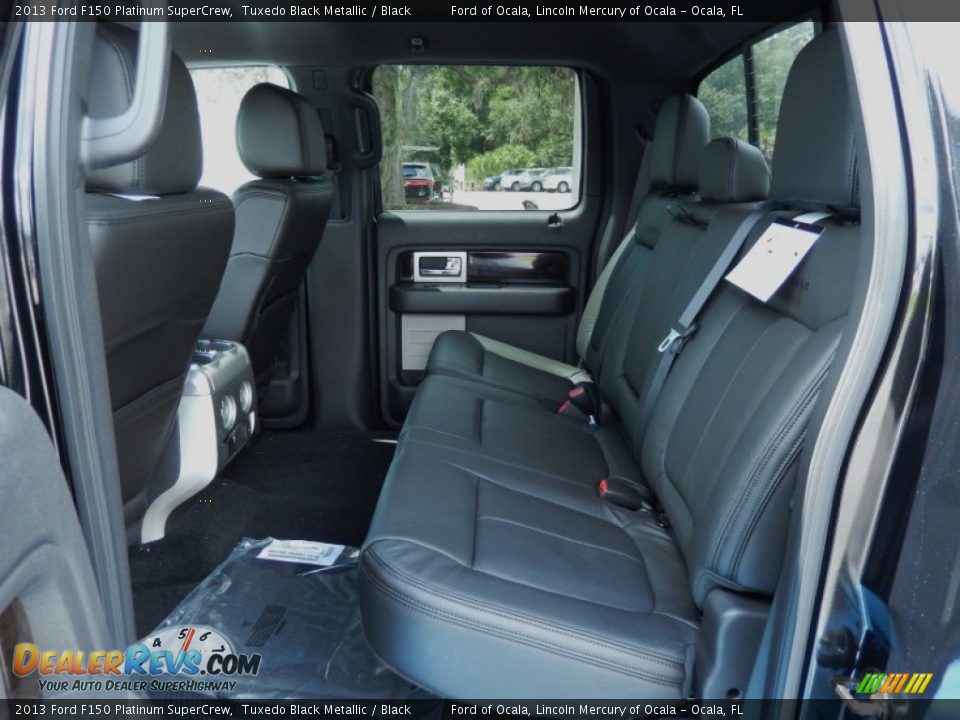 2013 Ford F150 Platinum SuperCrew Tuxedo Black Metallic / Black Photo #7