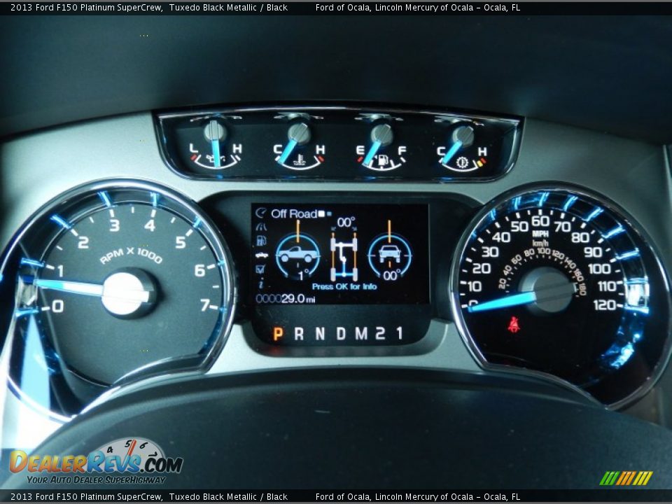 2013 Ford F150 Platinum SuperCrew Tuxedo Black Metallic / Black Photo #9