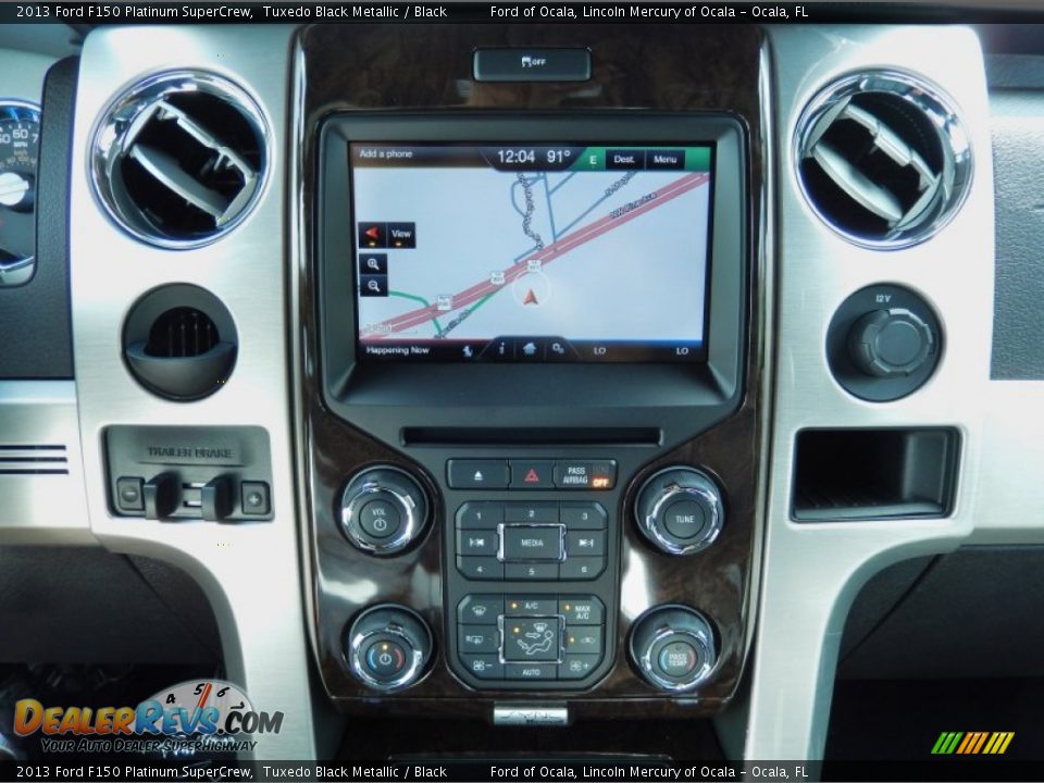 2013 Ford F150 Platinum SuperCrew Tuxedo Black Metallic / Black Photo #10