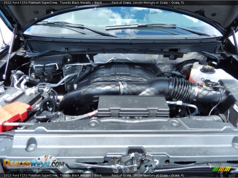 2013 Ford F150 Platinum SuperCrew Tuxedo Black Metallic / Black Photo #11