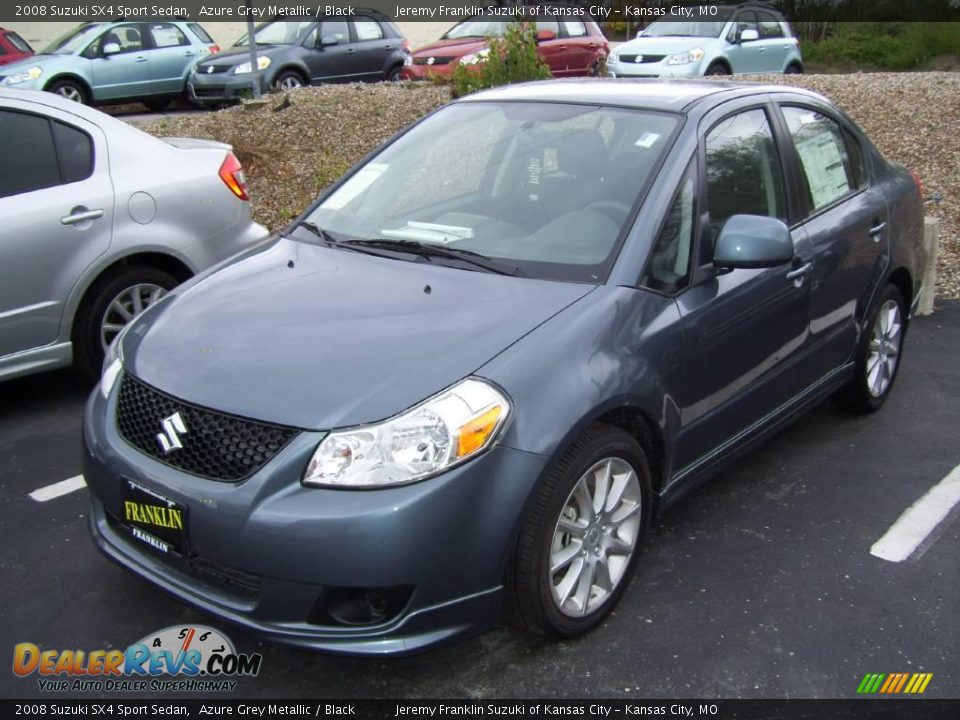 2008 Suzuki SX4 Sport Sedan Azure Grey Metallic / Black Photo #1