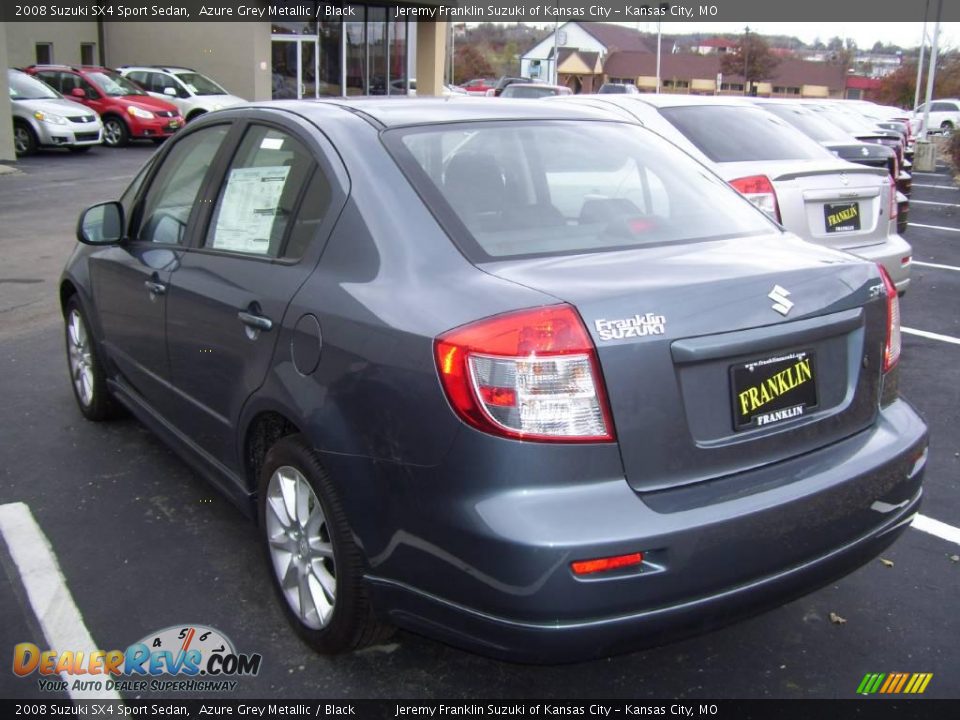 2008 Suzuki SX4 Sport Sedan Azure Grey Metallic / Black Photo #2