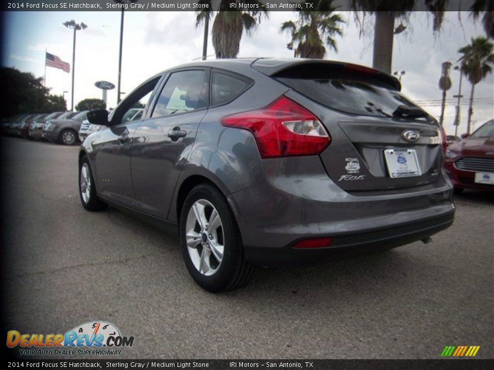 2014 Ford Focus SE Hatchback Sterling Gray / Medium Light Stone Photo #3
