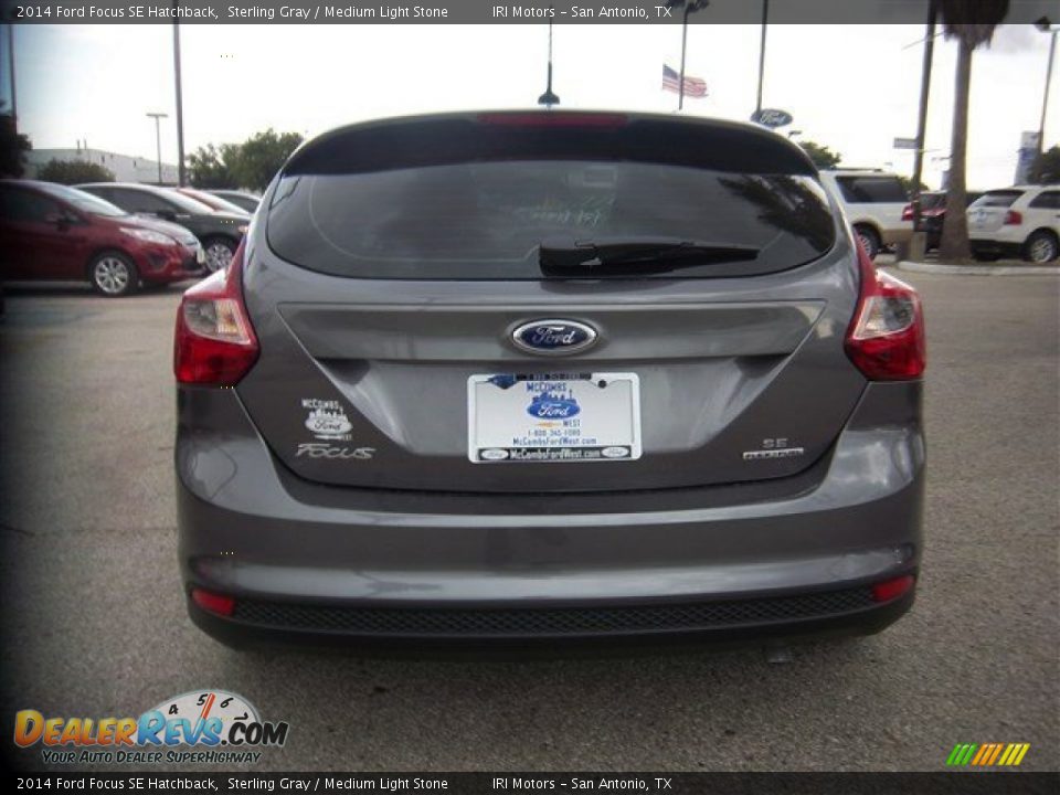 2014 Ford Focus SE Hatchback Sterling Gray / Medium Light Stone Photo #4
