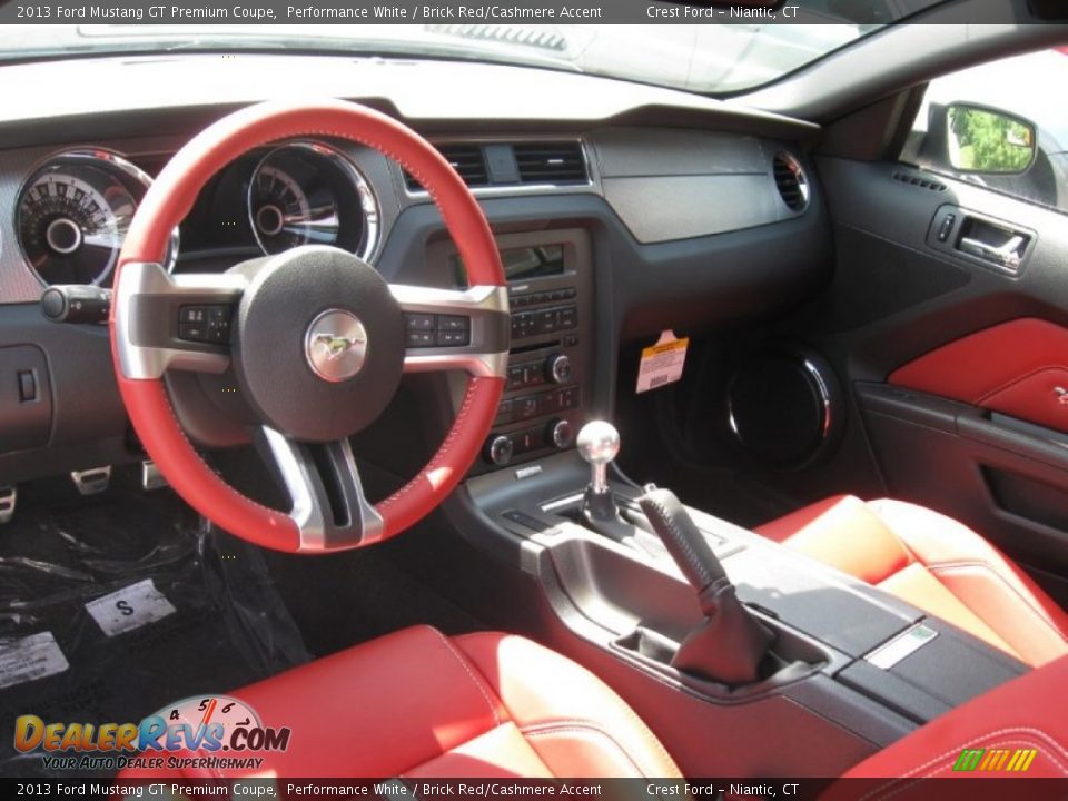 Brick Red/Cashmere Accent Interior - 2013 Ford Mustang GT Premium Coupe Photo #3