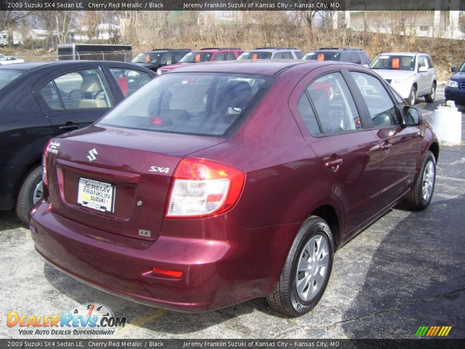 2009 Suzuki SX4 Sedan LE Cherry Red Metallic / Black Photo #2