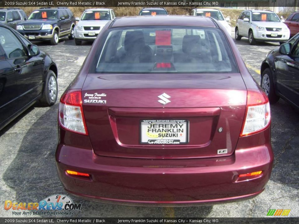 2009 Suzuki SX4 Sedan LE Cherry Red Metallic / Black Photo #3