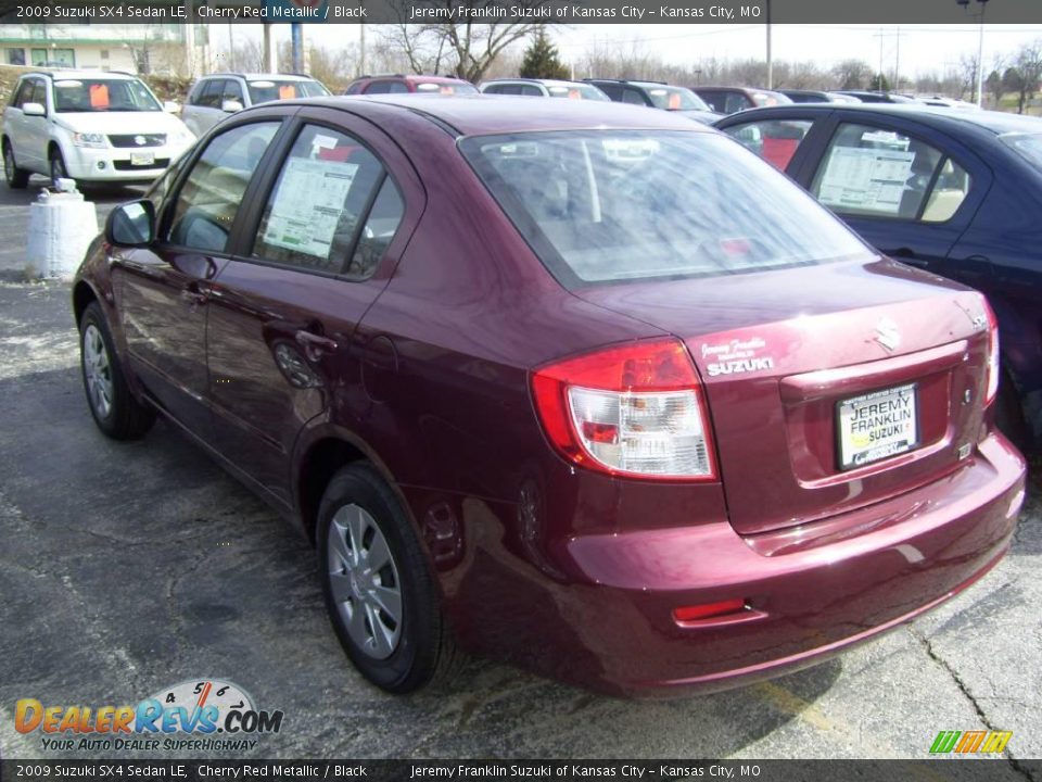 2009 Suzuki SX4 Sedan LE Cherry Red Metallic / Black Photo #4